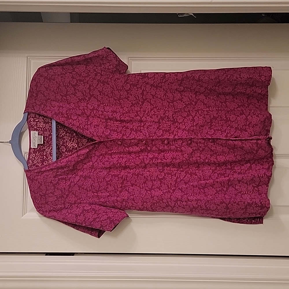 Kim Rogers Button Front Silk Top